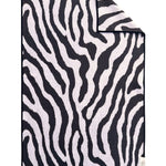 Crae Safari Stripe double-sided hand towel with bold black and white zebra print.