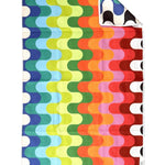 Rainbow zigzag double-sided microfiber hand towel for colorful kitchen or bathroom decor
