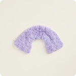Curly purple Warmies neck wrap with microwavable lavender-scented plush design.