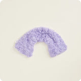 Curly purple Warmies neck wrap with microwavable lavender-scented plush design.