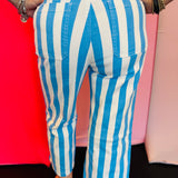 Blue & White Striped Pants