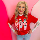 Keigan Holiday Nutcrackers Mesh Top