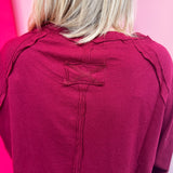 Cabernet Raglan Top