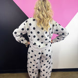 Grey & Black Polka Dot Pullover