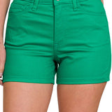 Kelly Green Jean Shorts