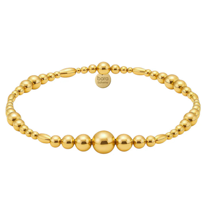 Bara Boheme graduated gold waterproof bracelet
