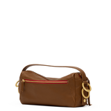 Hammitt Doxie Med Mahogany Pebble/Brushed Gold Red Zip Handbag