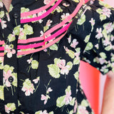 Vintage Bloom Ruffle Top