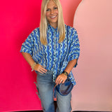Blue Print Dolman Sleeve Top