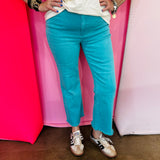 Zenana Turquoise Cropped Jeans