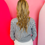 Black Striped Button Down Shirt