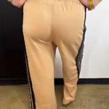 Lace Side-Stripe Sweatpants