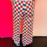 Red/White/Blue Checkered Pants