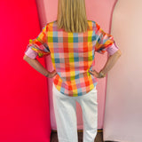 Rainbow Gingham Top
