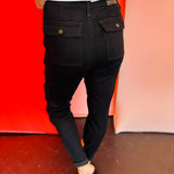 Judy Blue Black Cargo Cuffed Jogger Jeans