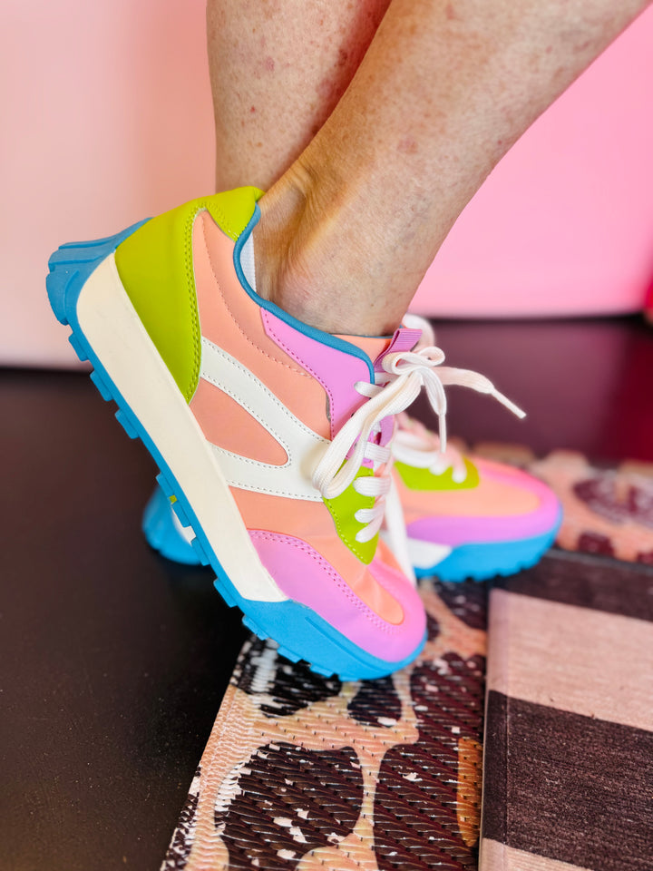 Blue Multi Trendy Sneakers