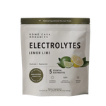 Lemon lime electrolyte drink stick packs with organic fruit and coconut water