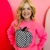 Pink Checkered Pumpkin Sweatshirt