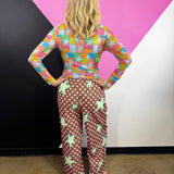 Multi Star Paisley Mesh Top