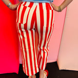 Red & White Striped Pants