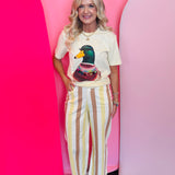 Sand Multi Stripe Pants