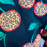 Queen Of Sparkles Black Leopard Cherry Sweatshirt