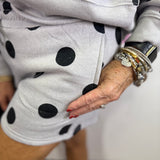 Grey & Black Polka Dot Set
