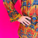 Toffee Boho Print Dress
