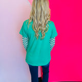 Green Game Day Bow Tee