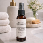 Fire Orchid hand sanitizer with amber, jasmine, and spice scented formula.