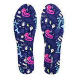 Beach Bum FLAT SOCKS with breathable BK mesh and trim-to-fit design for sock-free comfort.