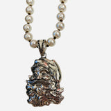 Vintage Santa Pearl Charm Necklace
