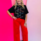 Mica Red Wide Leg Ankle Jeans