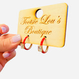 Candy Apple Sparkle Hoops