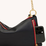 Hammitt Kyle Revival Sml Black Press/Gold-Silver Red-Zip