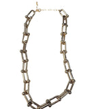 Large Gold Chain Link Necklace (Water Resistant)