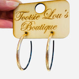 Black & Gold Hoop Earrings