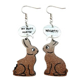 Chocolate Bunny Earrings