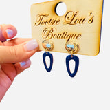 Midnight Modern Drop Earrings