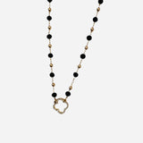 Midnight Sparkle Beaded Link Necklace