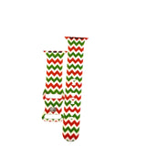 Red & Green Chevron Watch Band