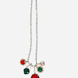 Holiday Gem Cluster Necklace