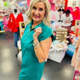 Kelly Green Quarter Zipper Mini Dress