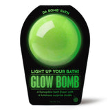 Green Glow Bath Bomb with honeydew scent and glowing hidden surprise inside.