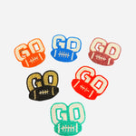 Football-themed beaded pins for jackets, hats, and bags, perfect for showing team pride.