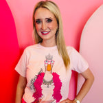 Pink tee with rhinestone dressed goose and “God’s silliest goose” phrase