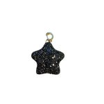 Gray water-resistant star charm with rhinestones for any charm necklace or bracelet.