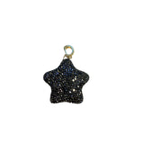 Gray water-resistant star charm with rhinestones for any charm necklace or bracelet.