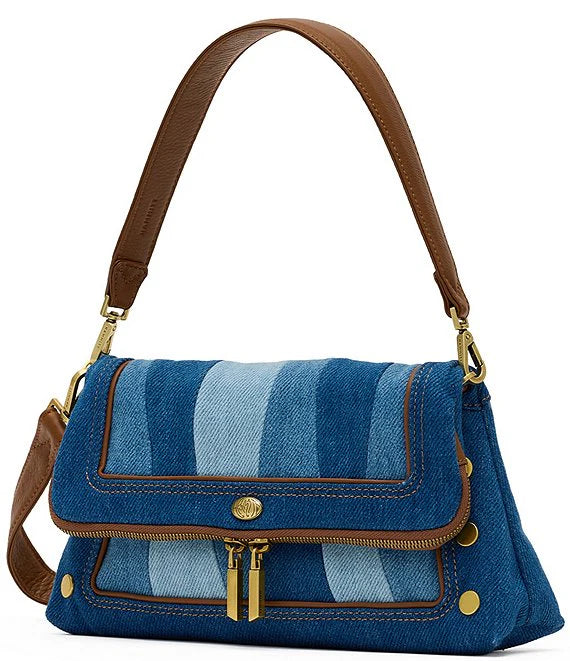 Silverlake pebbled leather Hammitt Beverly Medium handbag with gold hardware and crossbody strap.