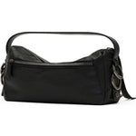 Hammitt Doxie Med black pebbled leather handbag with mixed-metal hardware and O-ring details.